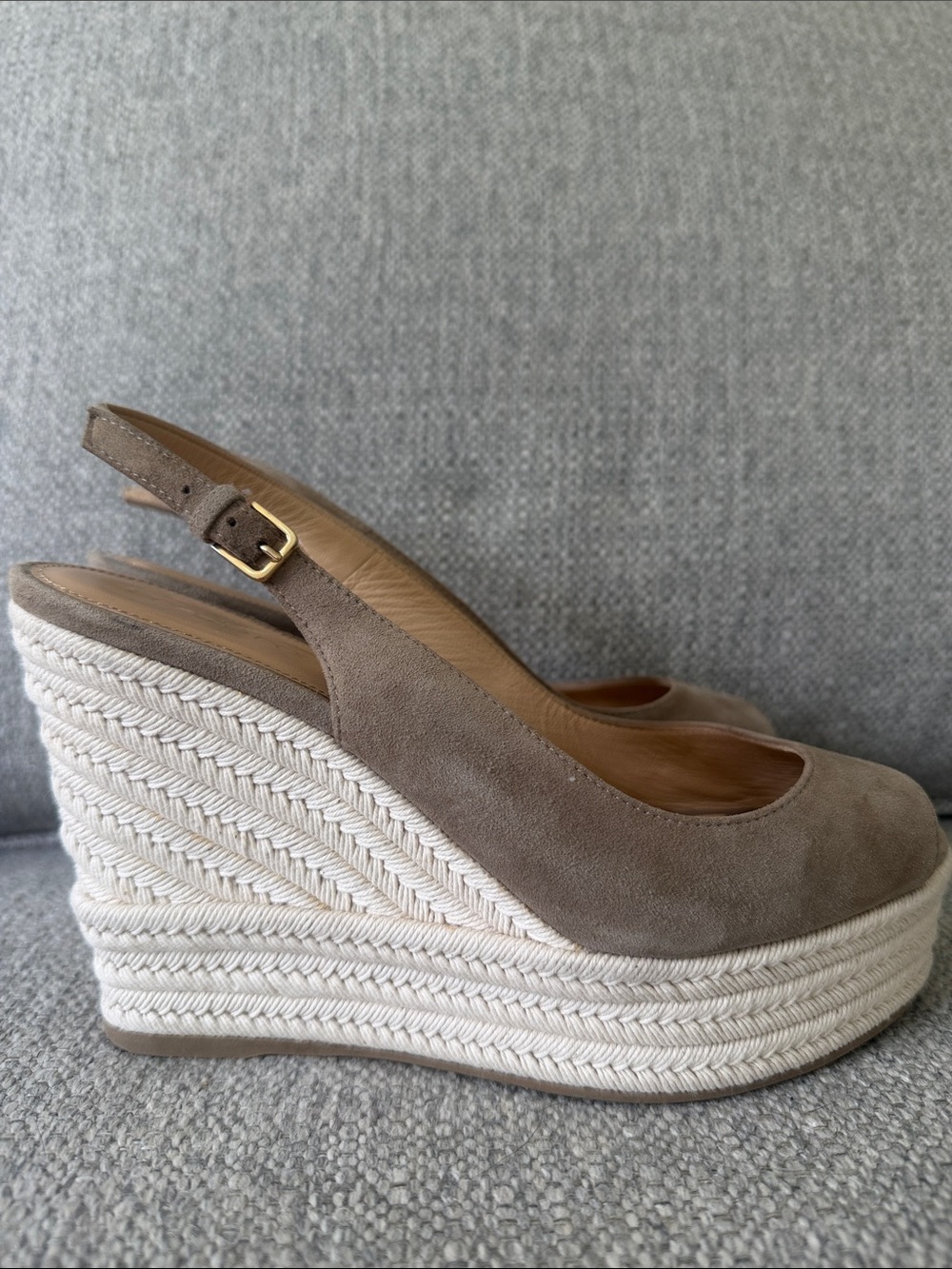 Sergio Rossi Espadrille Wedges 7,5 - Picture 3 of 6